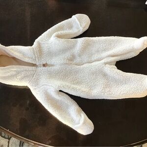 Carter's White Footie One Piece with Long Sleeves